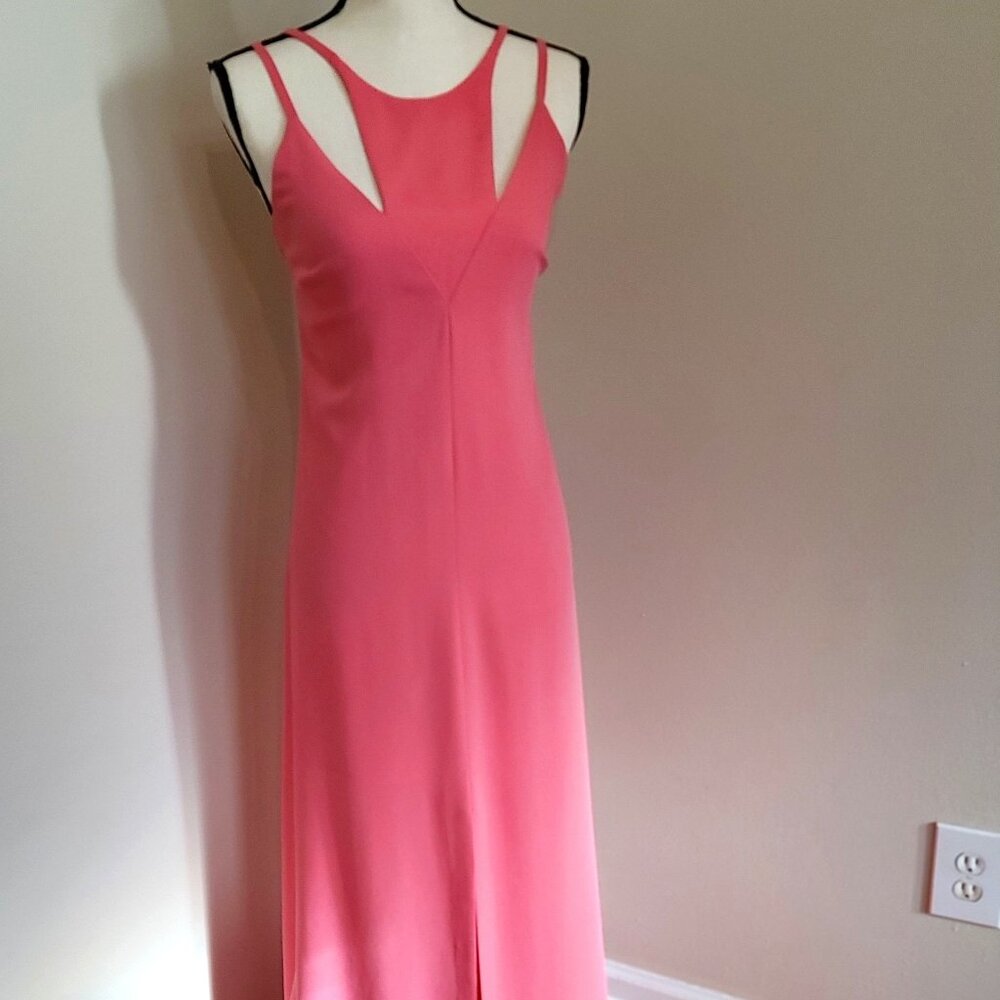 BCBG Max Azria Pink Strappy Evening Gown, XXS (PRE-OWNED)